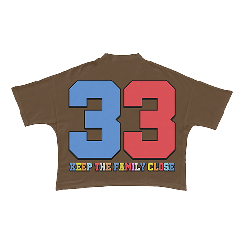 KEEP THE FAIMLY CLOSE TEE BROWN