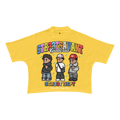 KEEP THE FAMILY CLOSE TEE YELLOW